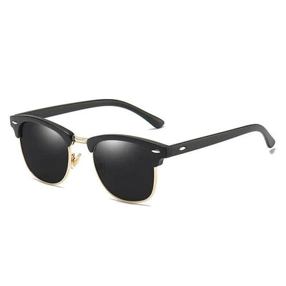 Classic Semi-Rimless Polarized Sunglasses Men's Women Square - Tamnz