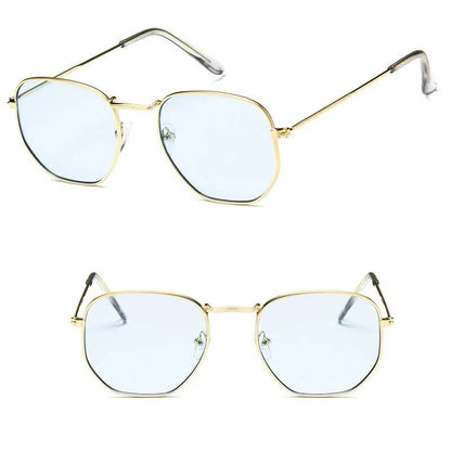 Polygon Retro Sunglasses Brand Designer Lentes D - Tamnz