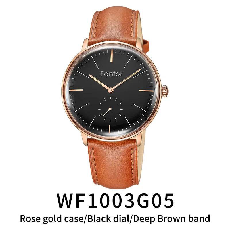 Fantor Luxury Men Watch Leather Geniune Wristwatch Fashion Casual Classic Quartz - Tamnz