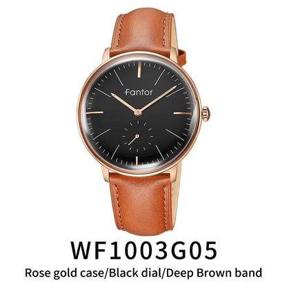 Fantor Luxury Men Watch Leather Geniune Wristwatch Fashion Casual Classic Quartz - Tamnz