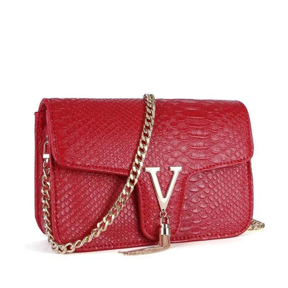 Stone Pattern Handbag Crocodile Leather Crossbody Bags For Women 2023 Luxury Brand Shoulder Messenger Bags Female Chain Handbags - Tamnz