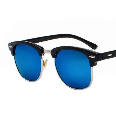 Classic Semi-Rimless Polarized Sunglasses Men's Women Square - Tamnz