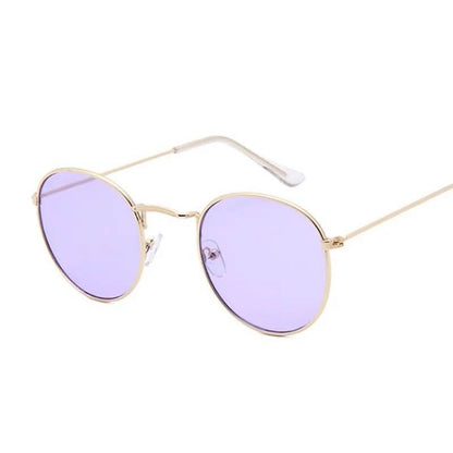 Classic Round Frame Driving Sunglasses Brand Designer Retro Black Shades - Tamnz