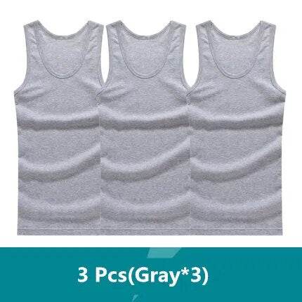 Cotton Solid Seamless Underwear Mens Sleeveless Tank Vest Comfortable Undershirts - Tamnz