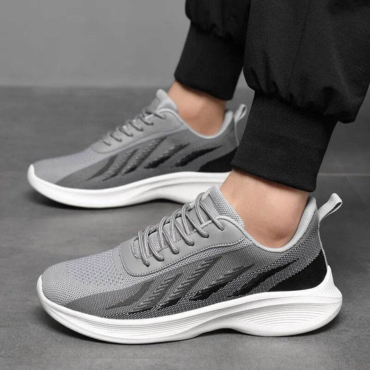 Gray Running Shoes Shock Absorption Men's Shoes Casual Summer Breathable Tenis Masculino Non-Slip - Tamnz