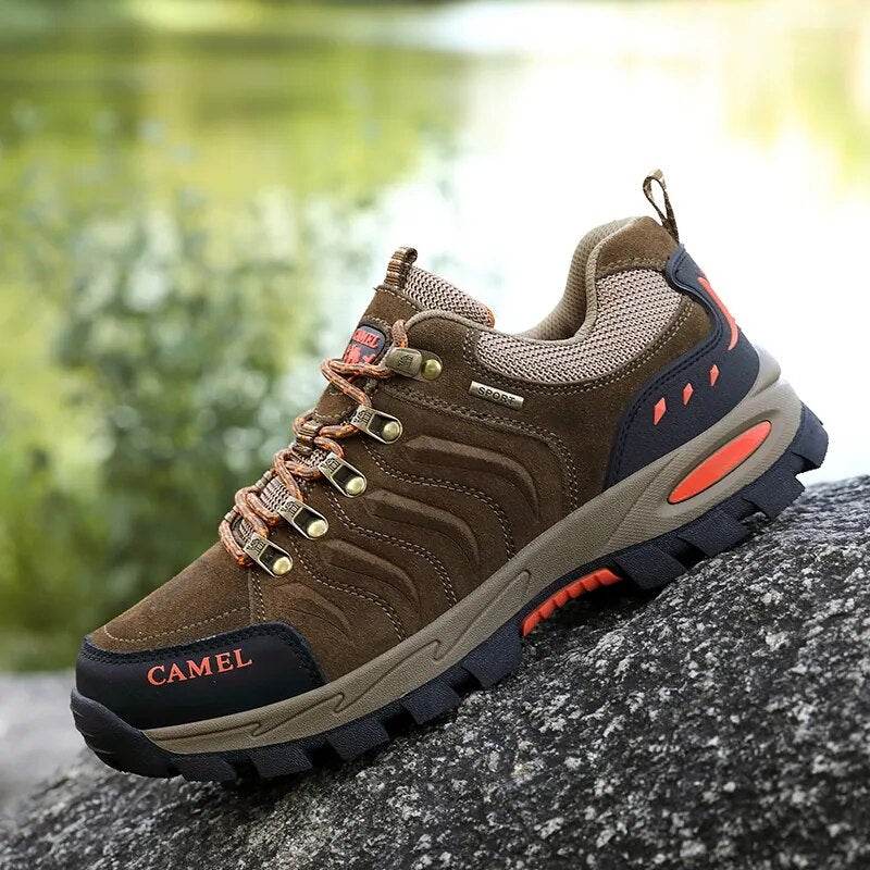 Men Hiking Mountain Climbing Shoes Trekking Sport Hunting Sneakers Lace-Up Non Slip - Tamnz