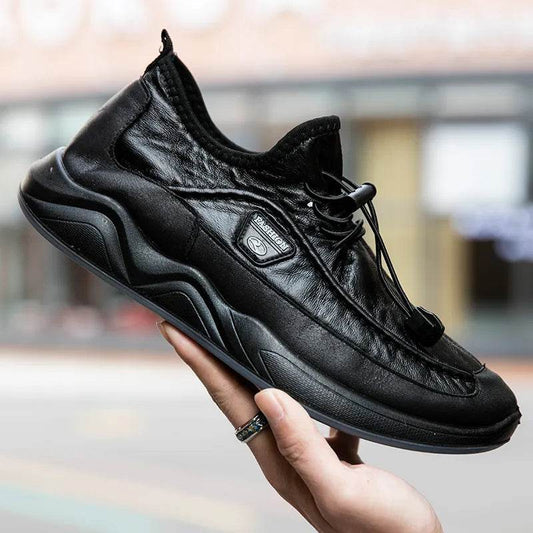 Lightweight Leather Men's Casual Shoes Driving Male Loafers Fashion Walking Sneaker Hiking Shoes - Tamnz