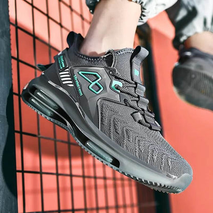 Men's Casual Sneakers Mesh Breathable Running Shoes Comfortable Blade Air Cushion - Tamnz