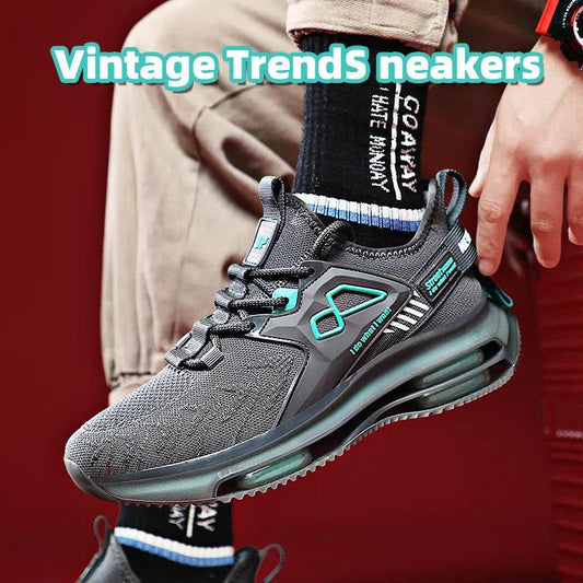 Men's Casual Sneakers Mesh Breathable Running Shoes Comfortable Blade Air Cushion - Tamnz