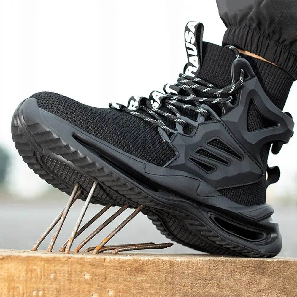 Light Breathable Sneaker For Men Steel Toe Safety Shoes Puncture-Proof Male Boots Work Botas Hombre - Tamnz
