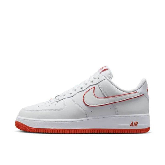 Nike Air Force 1 Low Mens Sneakers Comfortable wear casual shoes Classic versatile fashion sneakers White-Red - Tamnz