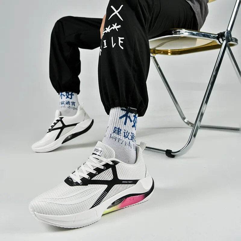 Carbon Plate Marathon Air Cushion Running Shoes Lightweight Comfortable Athletic Sneakers - Tamnz