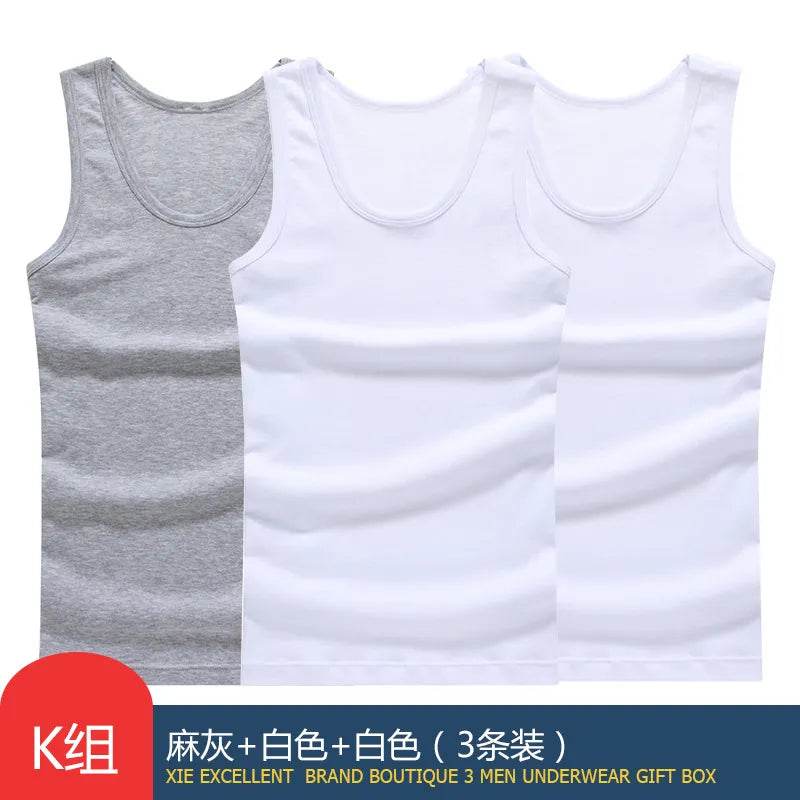 Tank Top Solid Muscle Vest Undershirts O-neck Gymclothing Tees Whorl Tops - Tamnz