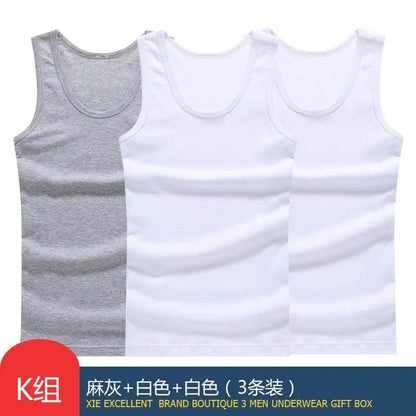 Tank Top Solid Muscle Vest Undershirts O-neck Gymclothing Tees Whorl Tops - Tamnz