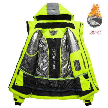 Winter New Outdoor Jet Ski Snow Warm Parkas Jacket Coat Men Outwear Premium Casual Hat Waterproof Thick Fleece Parkas - Tamnz