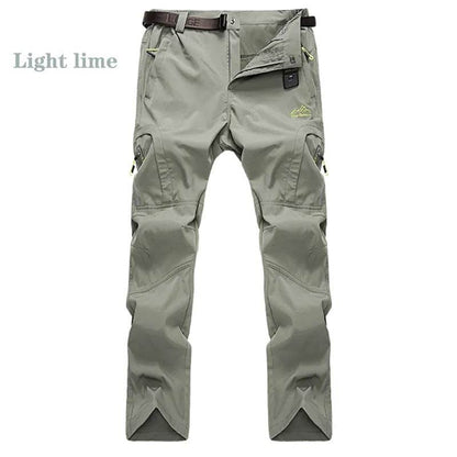 5XL Men's Outdoor Hiking Pants With Belt Quick-drying Waterproof Multi-pocket Light Tactical Utility Fishing Travel Cargo Pants - Tamnz