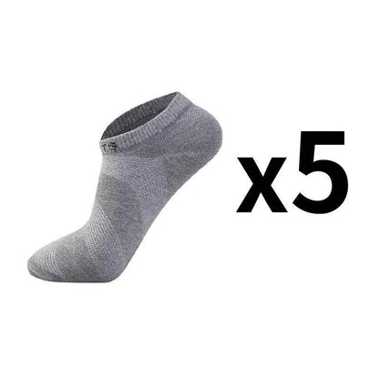 5 Pairs Men Ankle Socks Breathable Cotton Sports Mesh Casual Athletic Summer Thin Cut - Tamnz