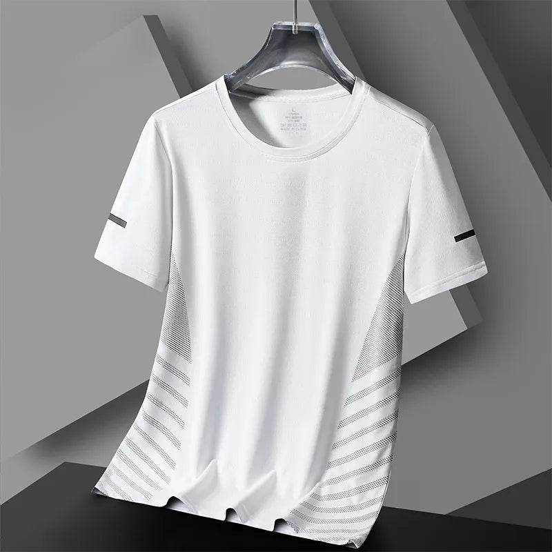 Quick Dry Sport Running T-Shirt Men's T-Shirt Short Sleeves Summer Casual OverSize Top Tees GYM Tshirt Clothes - Tamnz