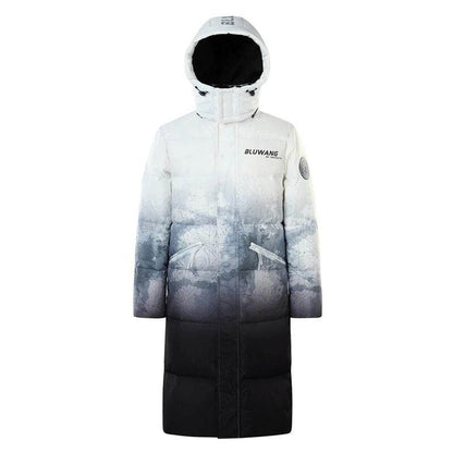 Winter Men's Jacket Long Down Jacket Hood Windproof - Tamnz
