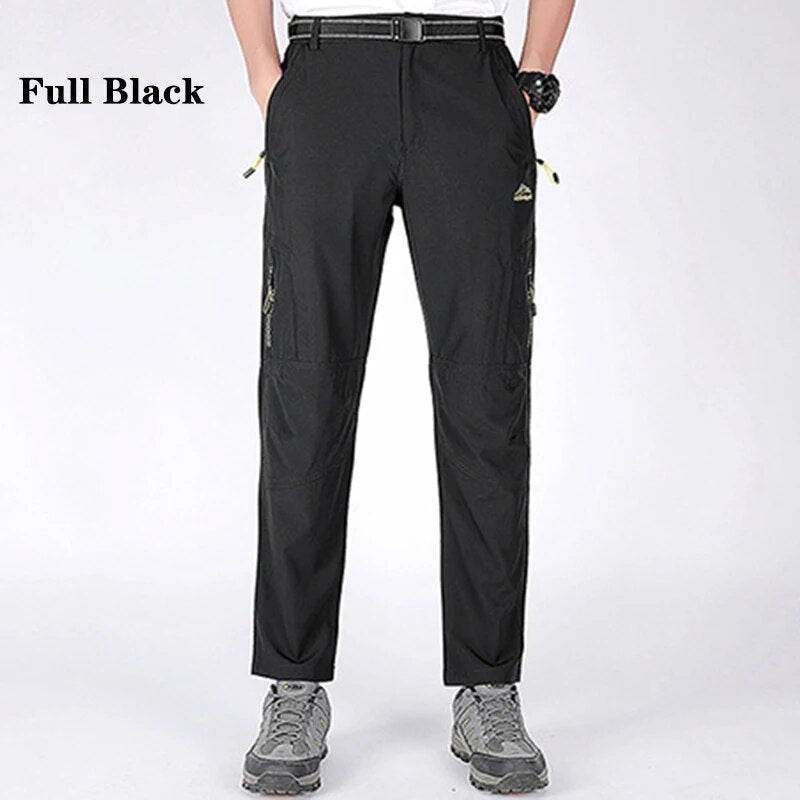 5XL Men's Outdoor Hiking Pants With Belt Quick-drying Waterproof Multi-pocket Light Tactical Utility Fishing Travel Cargo Pants - Tamnz