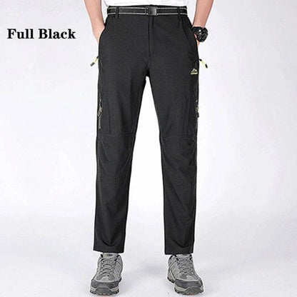 5XL Men's Outdoor Hiking Pants With Belt Quick-drying Waterproof Multi-pocket Light Tactical Utility Fishing Travel Cargo Pants - Tamnz