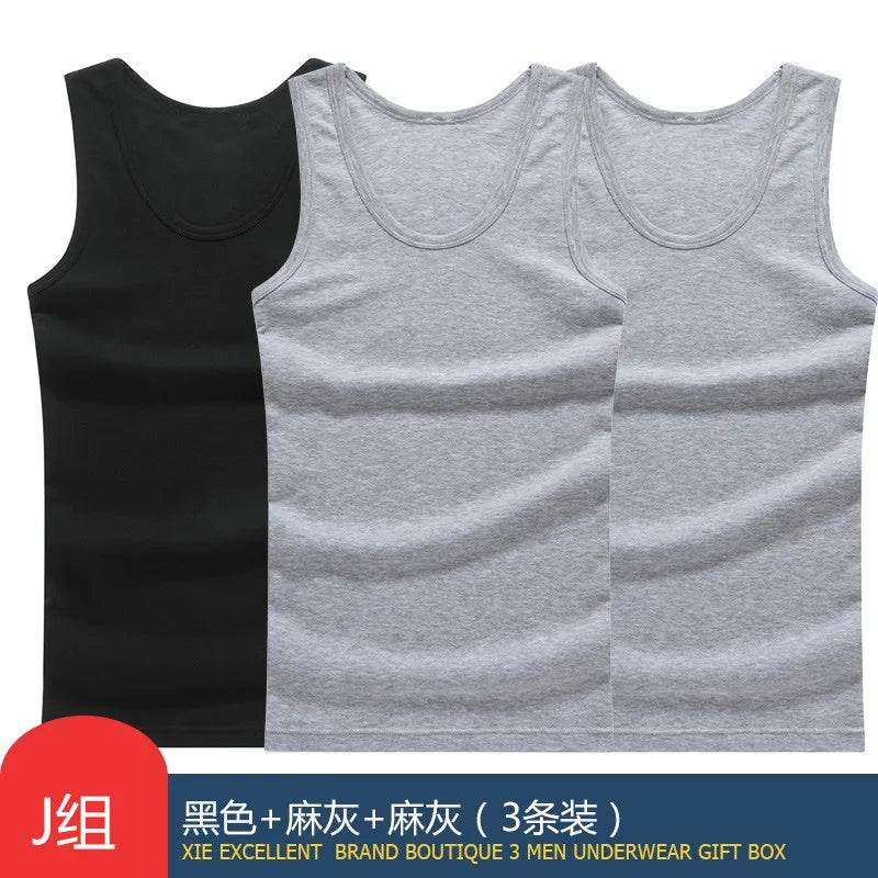 Tank Top Solid Muscle Vest Undershirts O-neck Gymclothing Tees Whorl Tops - Tamnz