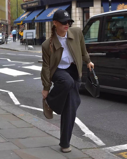 Bomber Jackets for Women 2023 Autumn Coats Female Chic Long Sleeve Casual Jacket Ladies with Pocket New Outerwear - Tamnz