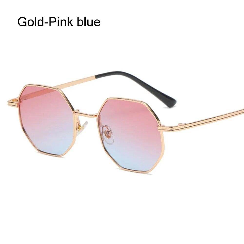 Summer UV Protection Sunglasses Fashion Polygon Sun Glasses for Women Men Trendy Classic Metal Frame - Tamnz