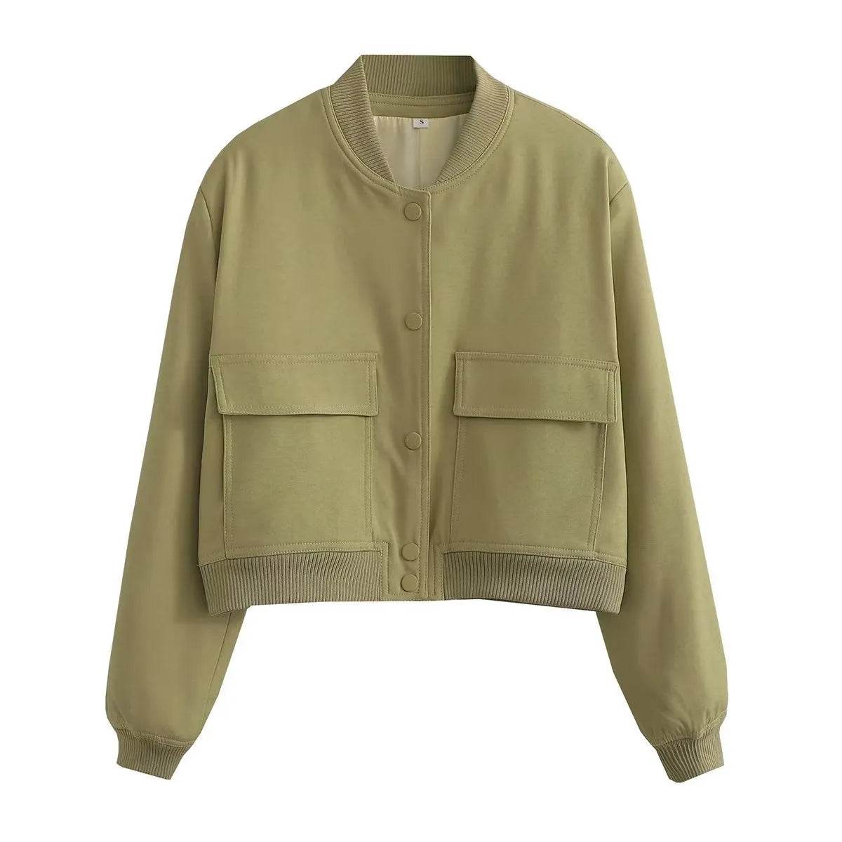 Woman Baseball Jackets for Women Casual Chic Coats Female with Pockets Spring Jacket Ladies New In Outerwear - Tamnz