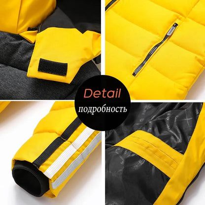 Winter Brand New Casual Warm Thick Windproof Jacket Parkas Coat Men Fashion Autumn Outwear Detachable Hat Parka Men - Tamnz