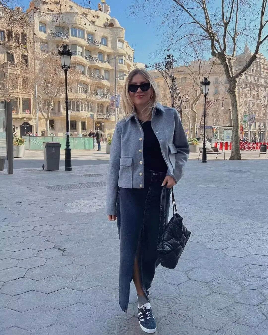 Fashion Jackets for Women Autumn Coats Female Turndown Collar Chic Single-breasted New Outerwear Ladies Casual Jacket - Tamnz