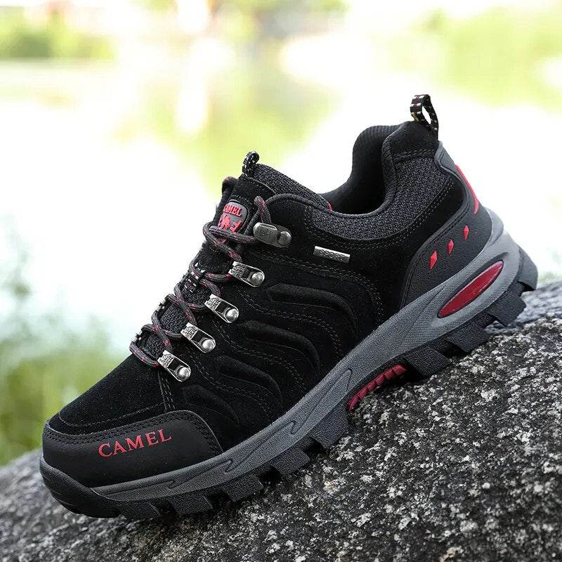 Men Hiking Mountain Climbing Shoes Trekking Sport Hunting Sneakers Lace-Up Non Slip - Tamnz