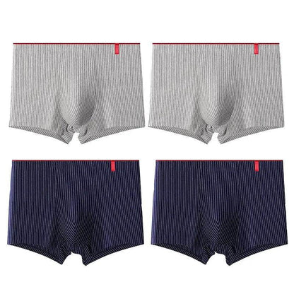 4 Pcs Boxer Men Sexy Stripe Panties Underwear Sexy Knickers for Men Underpants Shorts Fashion Under Wear Lingerie Boxers Briefs - Tamnz