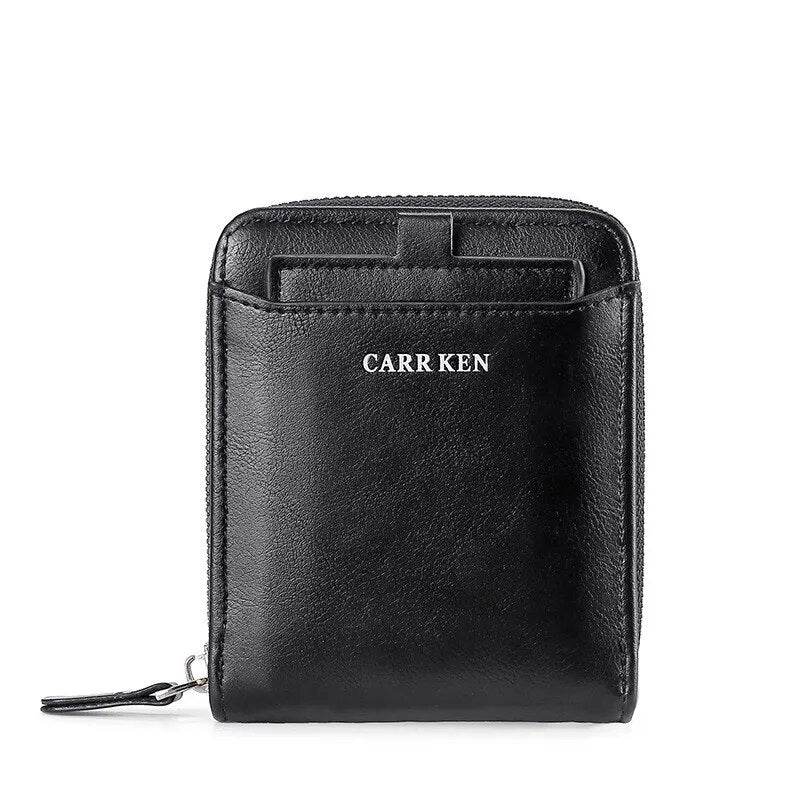 Vintage Small Men's Wallet Pu Leather Short Purse Men Hasp Zipper Clutch Solid Porte Feuille Hommes Porte Monnaie Homme - Tamnz