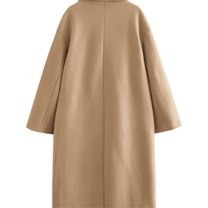 Autumn/Winter New Women's Unisex Mid Length Double Breasted Windbreaker Woolen Coat Coat - Tamnz