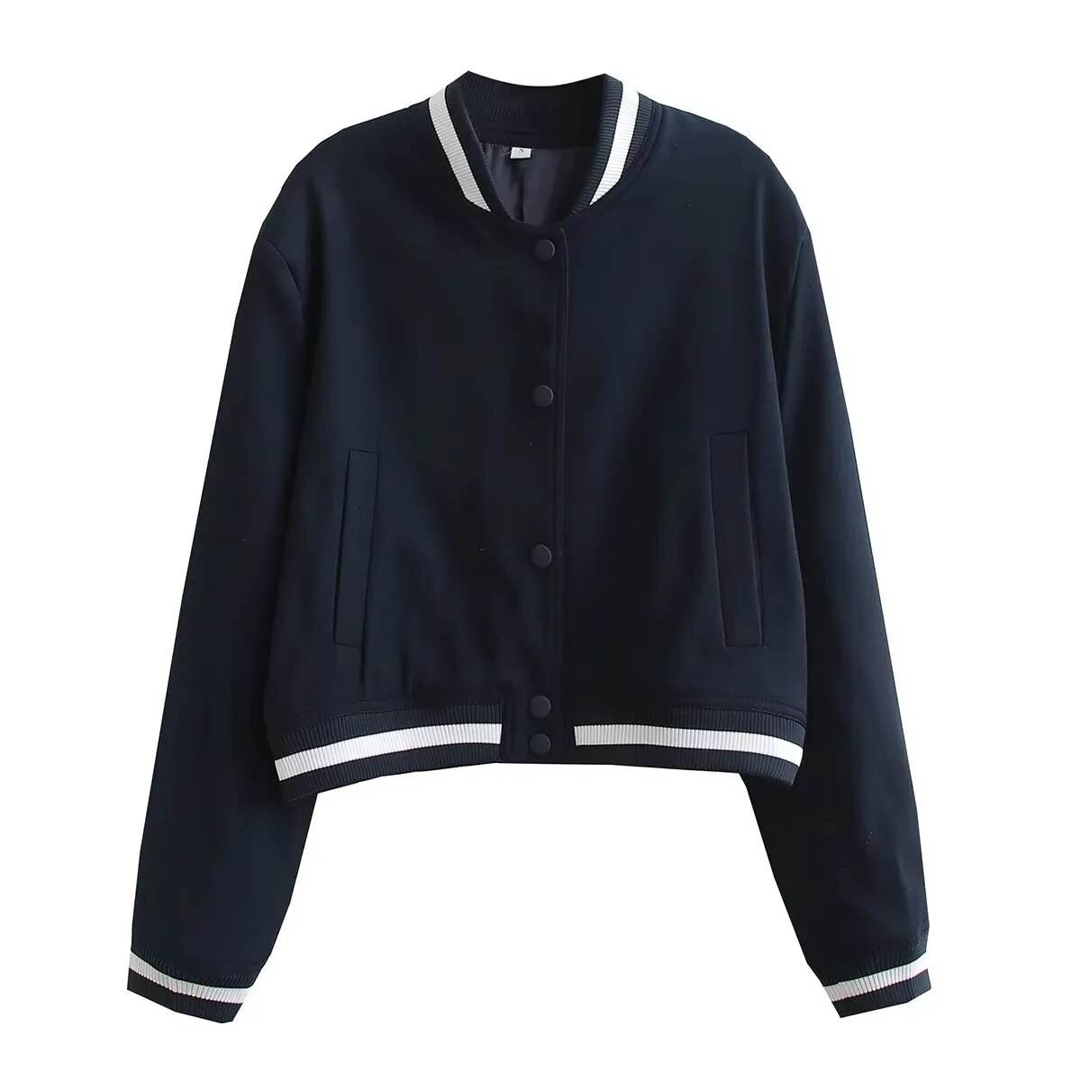Woman Baseball Jackets for Women Casual Chic Coats Female with Pockets Spring Jacket Ladies New In Outerwear - Tamnz