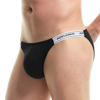 Man Ice Silk Briefs Elsastic Waist Low-rise Sexy Underwear Hip Lift Trunks Breathable Underpants Big Pouch U Convex Lingerie - Tamnz