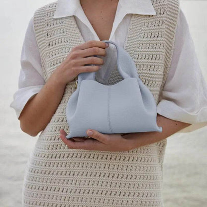 New Polana Cowhide Dumpling Type Crossbody Bag Women Luxury Designer Handbag Cloud Bag Solid Color Lychee Pattern Shoulder Bag - Tamnz