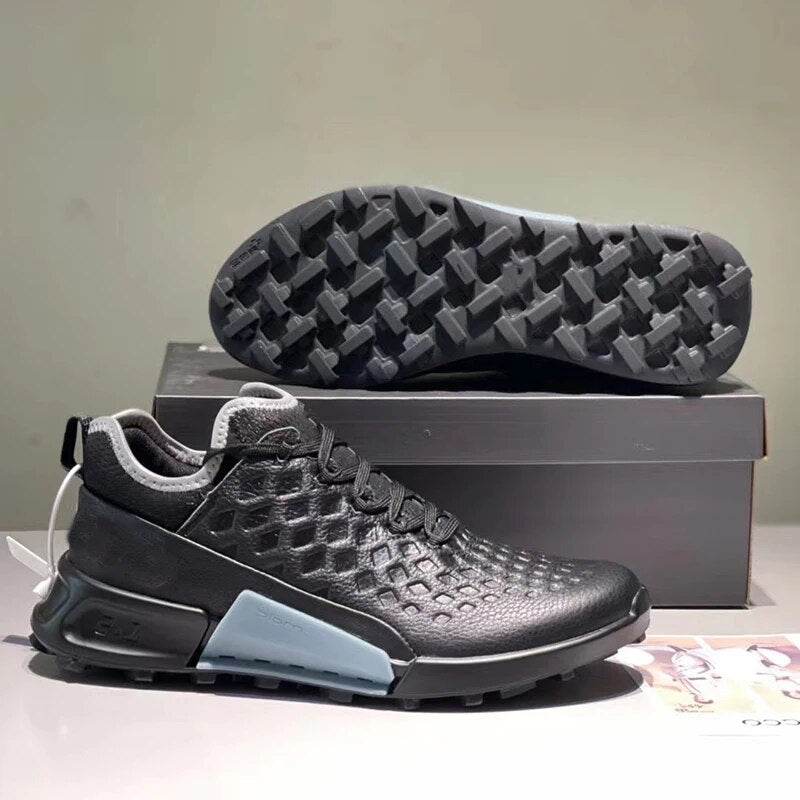 New Men Golf Shoes Genuine Leather Golf Wears Shoes Anti Slip Walking Sneakers - Tamnz