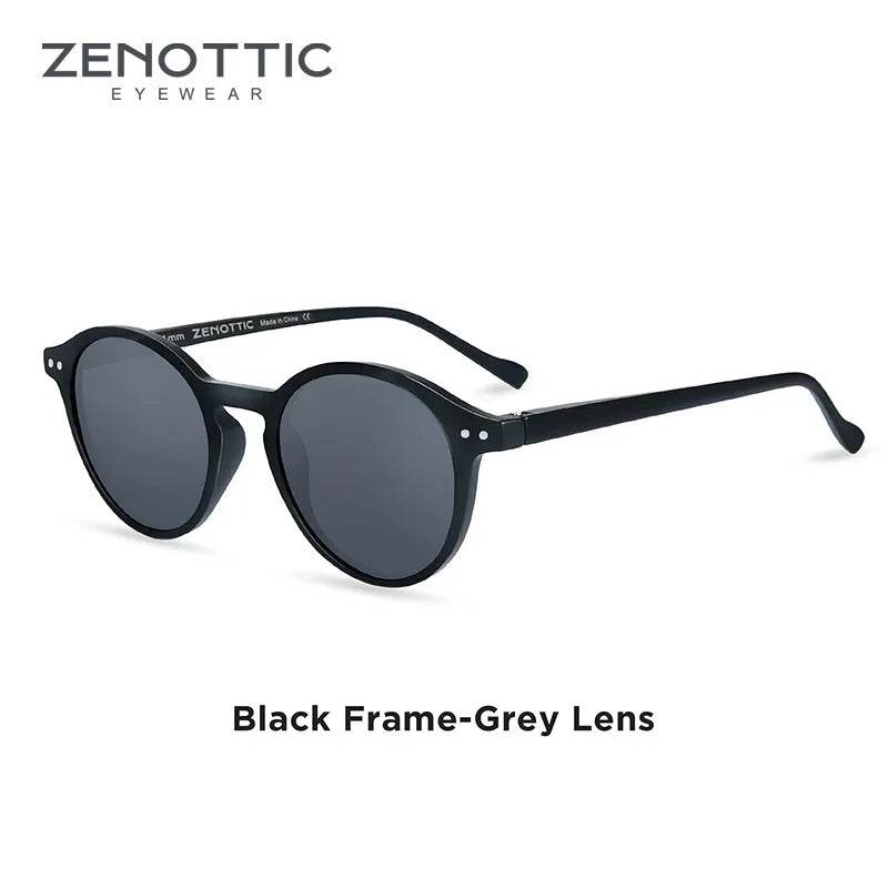 Retro Polarized Sunglasses Men Women Vintage Small Round Frame Polaroid Lens UV400 Goggles Shades - Tamnz
