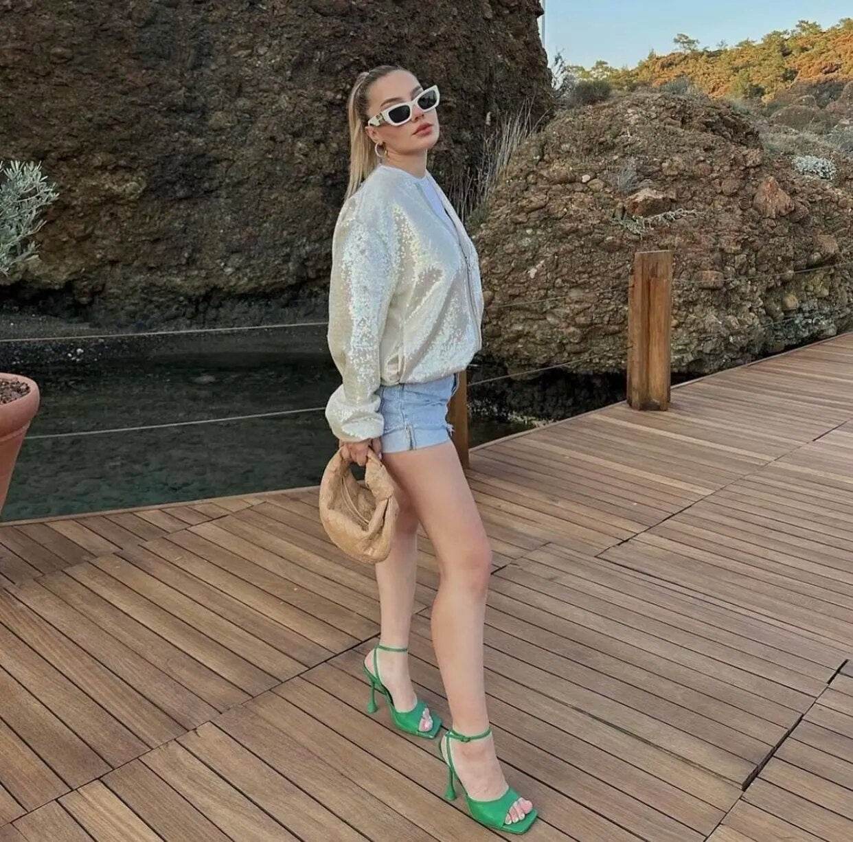 Fashion Sequins Bomber Jackets for Women 2023 Chic Female Casual Jacket Coats Ladies O-Neck Long Sleeve New Outerwear - Tamnz