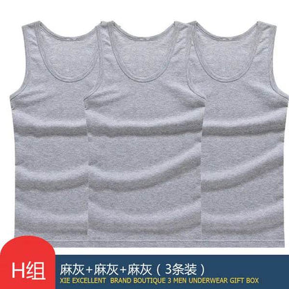 Tank Top Solid Muscle Vest Undershirts O-neck Gymclothing Tees Whorl Tops - Tamnz