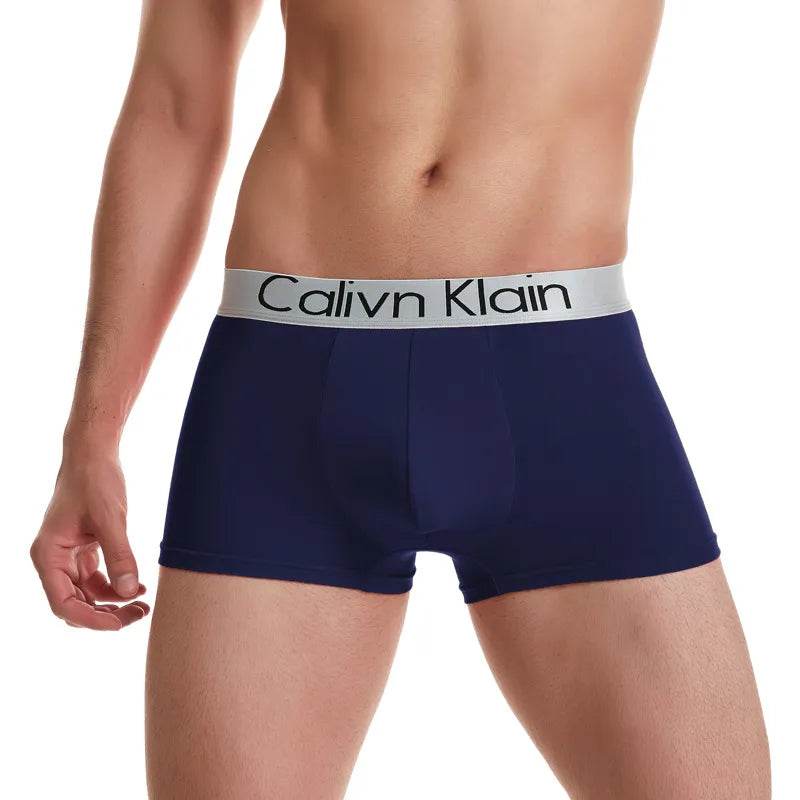 Fashion Letter Printing Boxershorts Breathable Ice Silk Men's Underwear 3D Pouch Shorts Underpants Seamless Male Boxer Pants - Tamnz