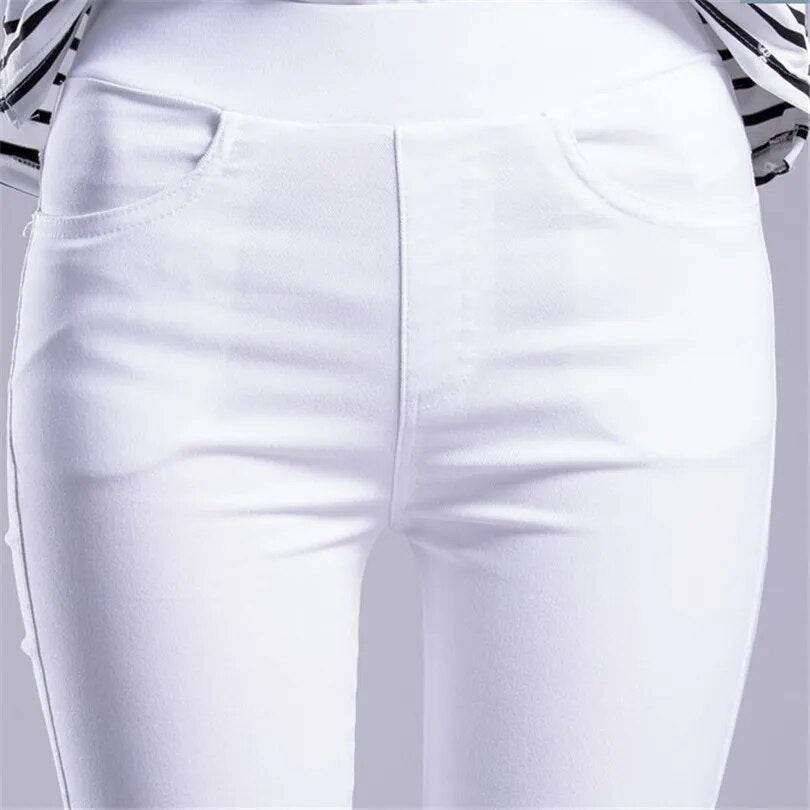 Women Summer Elastic Casual Stretch Skinny Leggings Slim Pencil Pants - Tamnz