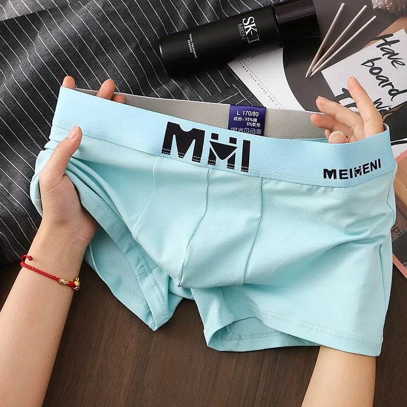 Solid Cotton Underwear Men Boxer Homme Mens Boxers Panties Man Cuecas Masculina Boxershorts M-3XL H008 - Tamnz