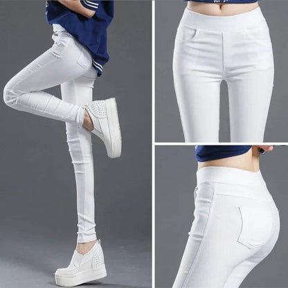 Women Summer Elastic Casual Stretch Skinny Leggings Slim Pencil Pants - Tamnz
