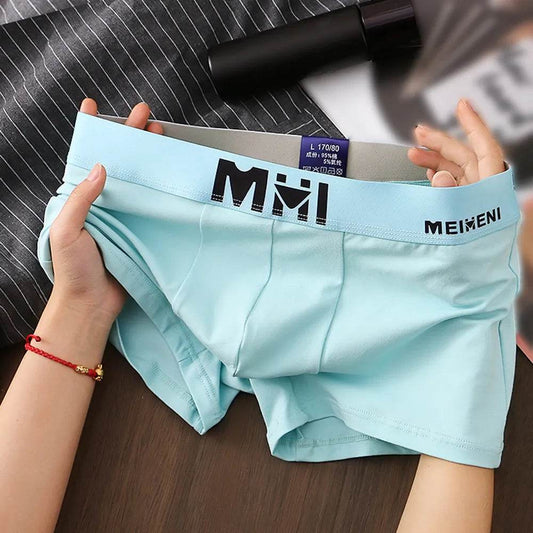 Men U Convex Pouch Boxer Trunks Solid Underwear Male Breathable Bulge Pouch Panties Man's Sport Boxer Briefs Underpants - Tamnz
