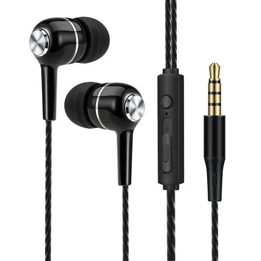 Wired Headphones 3.5mm Sport Earbuds with Bass Phone Earphones Stereo Headset with Mic volume control Music Earphones - Tamnz