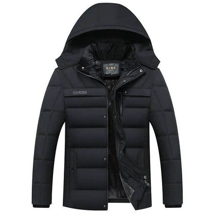 Thick Warm Winter Parka Men Fleece Hooded Men Winter Jacket Coat Military Cargo Jackets Mens Overcoat Streetwear - Tamnz