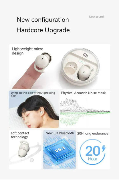 Xiaomi Q26 Headphones Bluetooth 5.3 Sleeping Headphones Wireless Earbuds Invisible Comfortable Noise Canceling Headphones - Tamnz